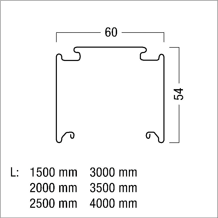 Tragschiene Lichtband 11pol IP20 ws L&#x3D;4000mm