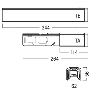 End-Einspeisung ws 5p 344mm