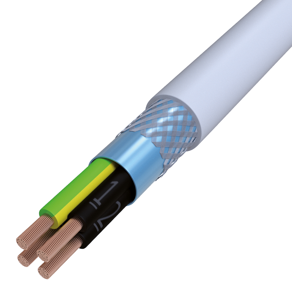 PVC-Steuerleitung Eca YSLYCY-JZ 4G10 gr TRS gesch Ø19,8mm Polyvinylchlorid (PVC)