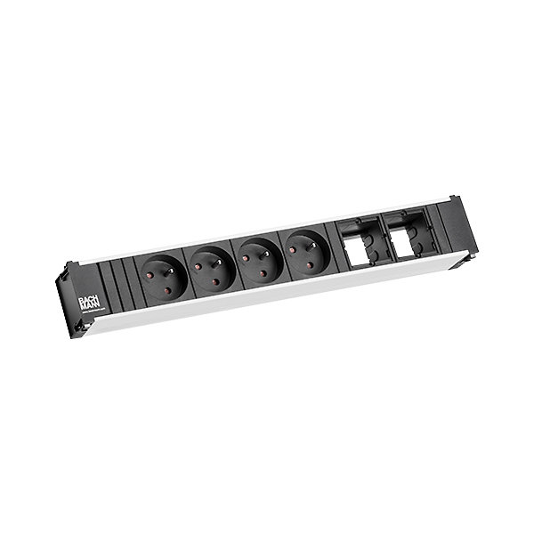 Steckdosenleiste 2f sw CONI 0,1m 35° IP20 1,5qmm