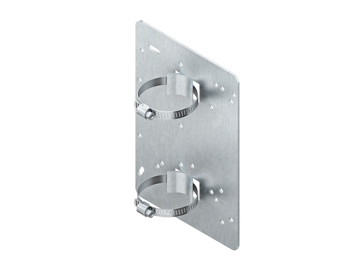 Montageplatte 380x270mm Metall unbeh Ø60mm