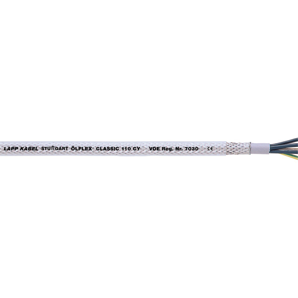 PVC-Steuerleitung Eca ÖLFLEX 5G1,5 tra R100 gesch transp Ø10,3mm Ziffer