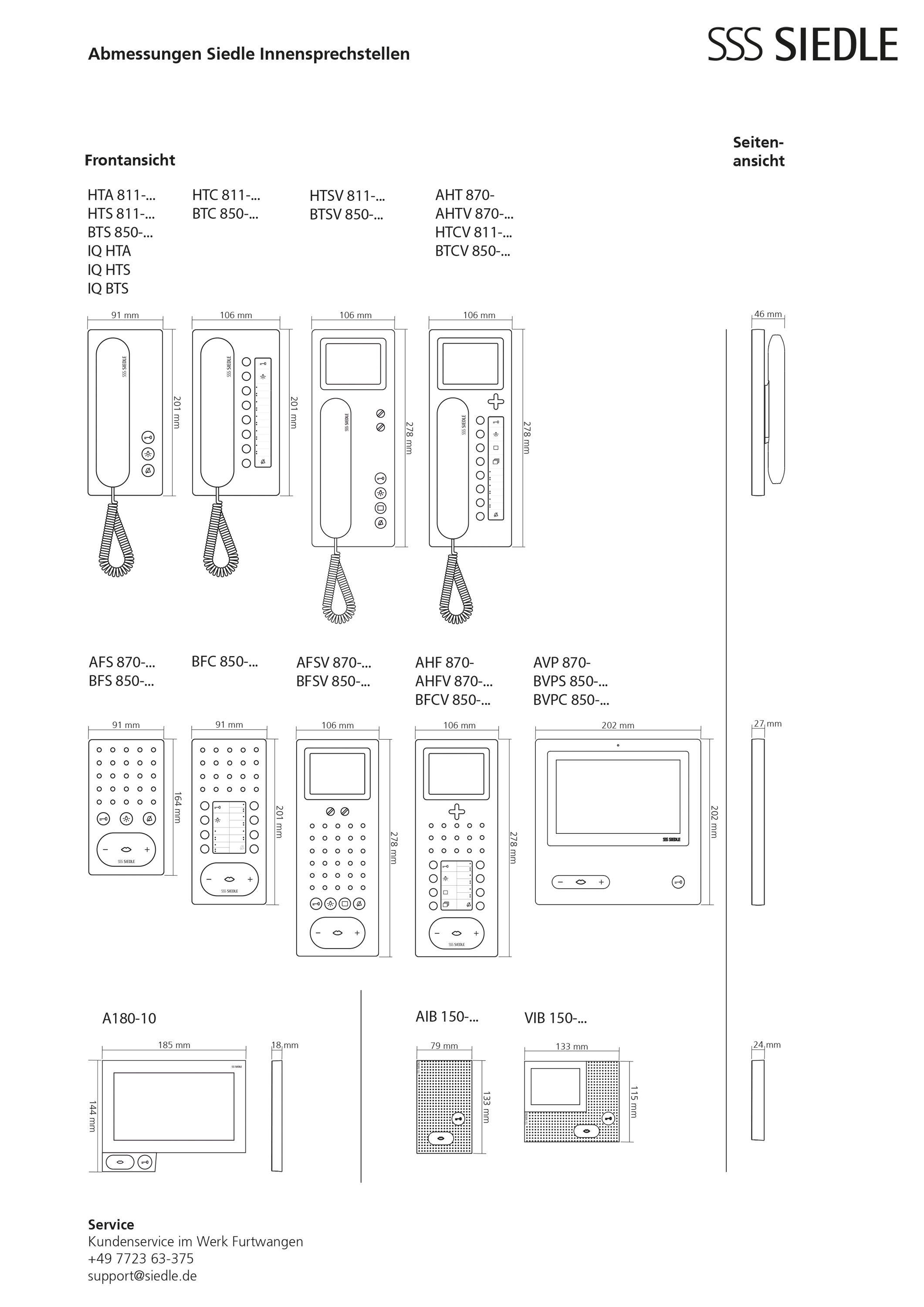 Haustelefon Bus Standard AP ws 91x201x46mm Internkommunikation