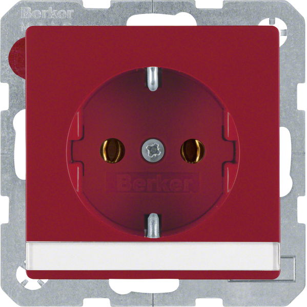 Steckdose 1f rt samt Q.1/Q.3 UP IP20 BSF Textfeld/Beschriftungsfläche