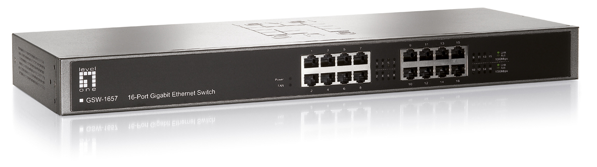 Switch 482,6mm(19) 24x10/100/1000Mbps 19Zoll-Einbau
