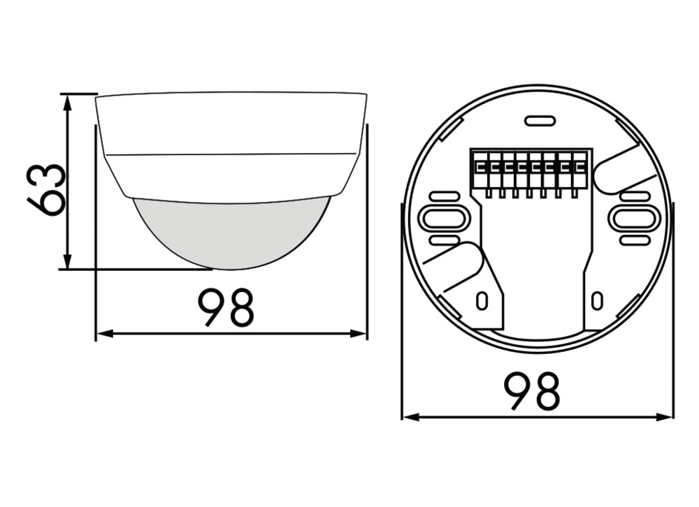 Präsenzmelder AP 360° 110-240V rws glz IP20 Fernbedienbar 2300W