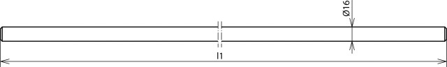 Fangstange angef 2000mm Ø16mm Alu unbeh
