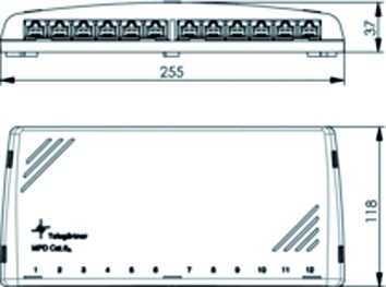 Patchpanel 12Ports MPD12-HS K Cat6A Wandmont Schirm RAL7035 118x255x37mm