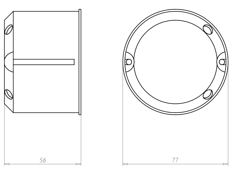 BSdose E90 HW Ø74x54,5mm Kst IP3X rnd Brandschutzdose VerbDose/kast