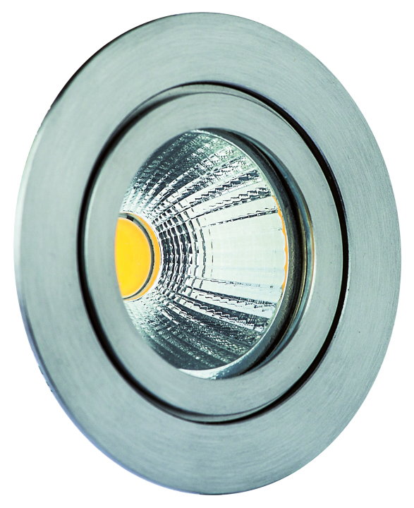 LED-Einbaustrahler 8W TULKA 2700K 738lm Konv 1LED Edst IP55 mt RF:hochglänzend