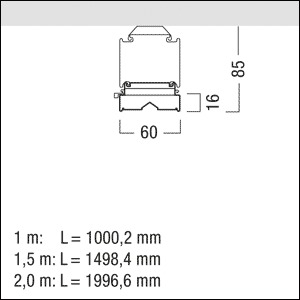 LED-Lichtleiste 44W 4000K 7430lm Konv IP20 1LED elektr.Trafo