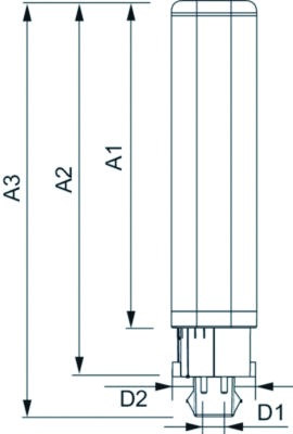 LED-Röhrenlampe G24q-3 CorePro 9W 3000K 950lm F ws opal 120° AC Ø28,4x163mm