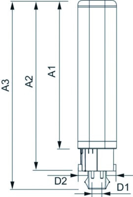 LED-Röhrenlampe G24q-3 CorePro 9W 4000K 1000lm ws F opal 120° AC Ø28,4x163mm