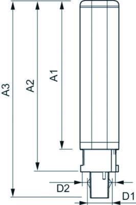 LED-Röhrenlampe G24d-3 CorePro 8,5W ws F 4000K 1000lm opal 120° AC Ø28,4x170mm