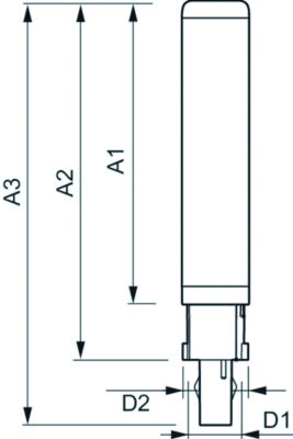 LED-Röhrenlampe G24d-2 CorePro 6,5W ws F 4000K 700lm opal 120° AC Ø28,4x170mm