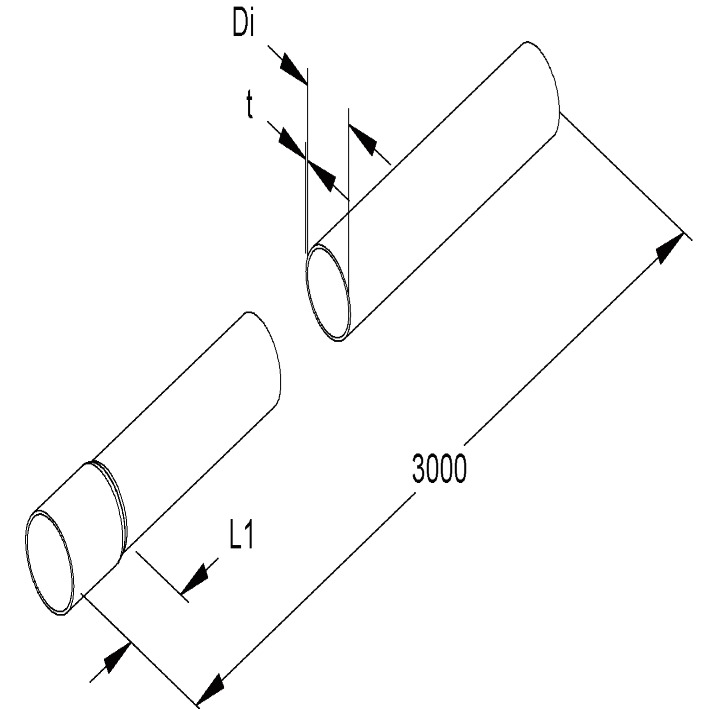 Panzerrohr VA Ø40mm starr unbeh 5Kl Edst -45-400°C