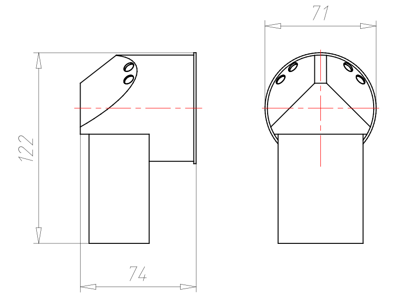 Hohlwanddose luftd ECONflex Ø68x75mm Kst 122x71x75mm IP30 rnd