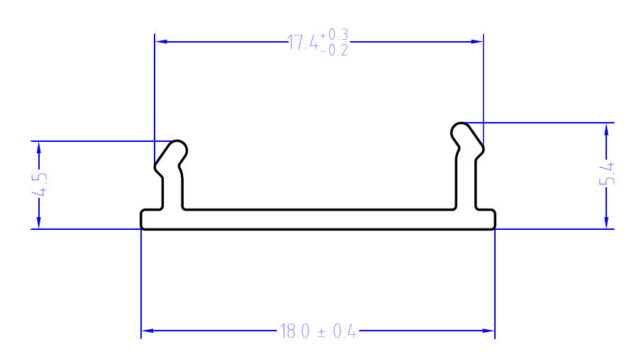 Abblendung sym direkt Kst 2000x18x9,9mm