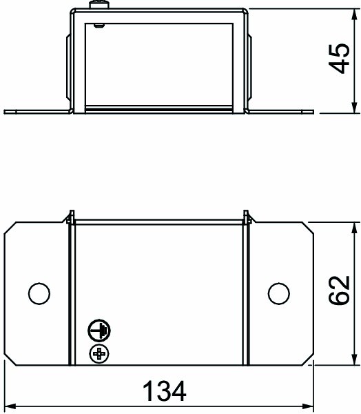 Endstück 40x70, St, FS I120 li/re vz gr 134x45mm