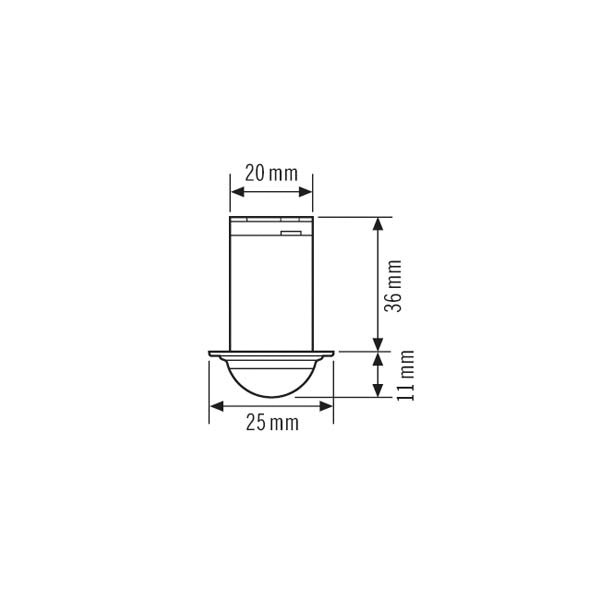 Präsenzmelder UP 360° Compact MINI 230V opal IP65 Fernbedienbar 690W