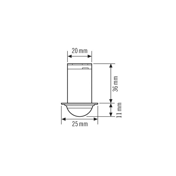 Bewegungsmelder UP 360° Compact MINI 230V opal IP65 Fernbedienbar 690W