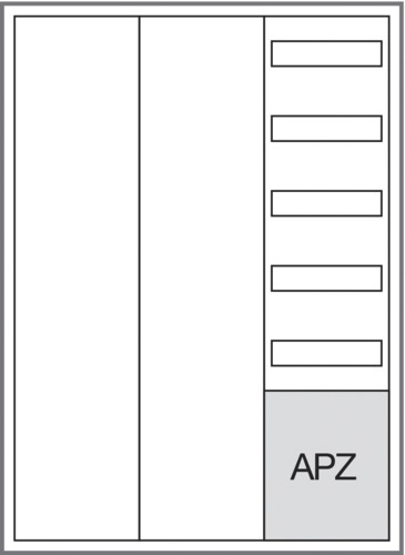 Komplettschrank AP/UP 1stö 3Feld IP44 1100x800x205mm