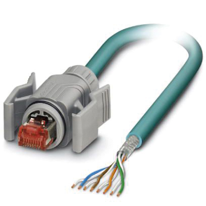 Patchkabel Cat5E SF/UTP IP67 5m bl RJ45 fr.Ende gekreuzt 26qmm