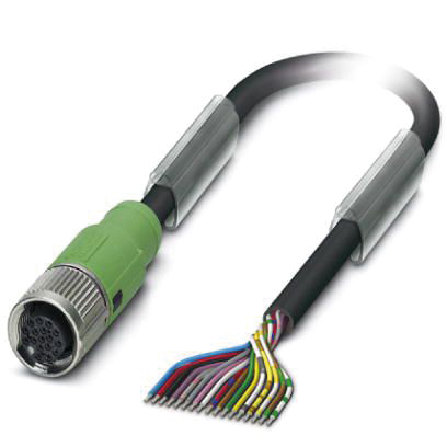 Sensor-Aktorkabel 17p 10m M12 Female ger fr.Ende Polyurethan (PUR) hfr