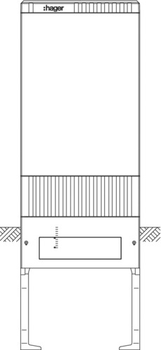 Standgehäuse GFK IP44 B583xH1710xT277mm ET277mm geschl