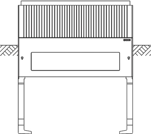 Eingrabsockel H900xB780xT315mm Kst Geeignet für Außenaufstellung