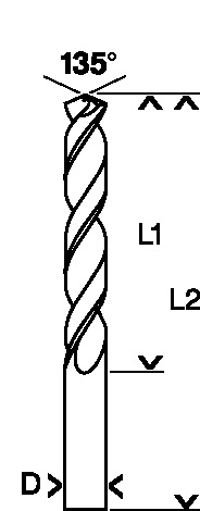 Metallbohrer Ø3mm zyl.Steckachse 33/3mm f.Edelstahl f.Stahl