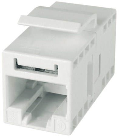 Modular-Kupplung 6 RJ45/RJ12 ger Buchse/Buchse einrasten