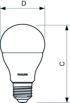 LED-Lampe E27 A60 CorePro 13W E 2700K ws 1521lm mattiert 200° AC Ø60x110mm