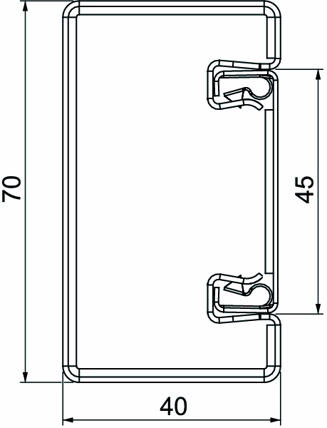 Brandschutzkanal I120 vz 70x40mm L2000mm lose