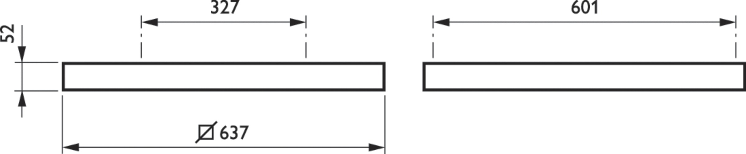 Aufbaurahmen ws CoreLinePanel Alu L639mm