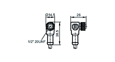 Sensor-Aktorkabel 3p 10m 12,7mm(½)-20UNF Female abgew fr.Ende