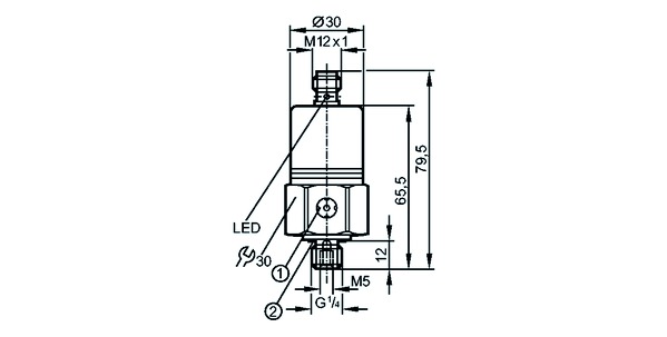 Druckschalter 0-9,95bar/A IP68 2S 2Ö -0,9-10bar/Ein