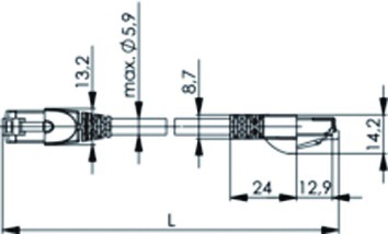 Patchkabel Cat6A 2m bl S/FTP RJ45 AWG27