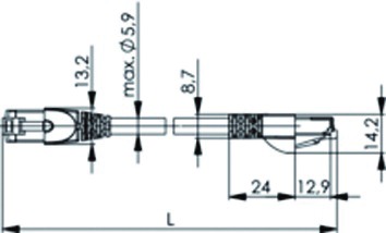 Patchkabel Cat6A 5m bl S/FTP RJ45 AWG27