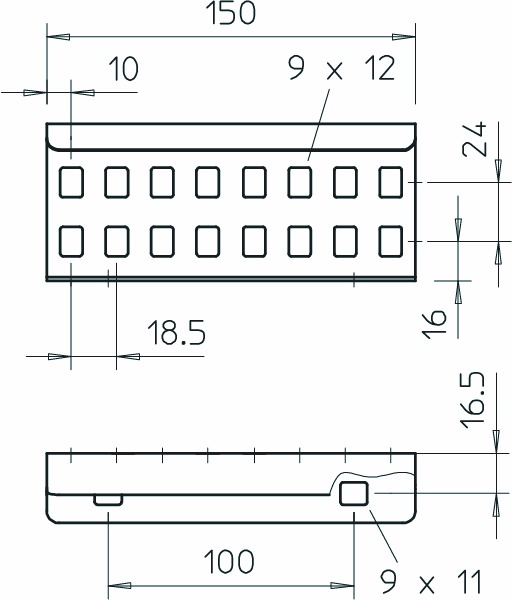 Verbinder Kabeltrag ST Schraubverb 150mm Kabelleiter Geeignet für Kabelleiter