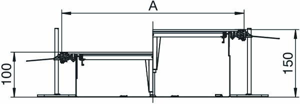 Unterflurkanal offen ST 1zug 400x2400mm 100-150mm Bodenwanne