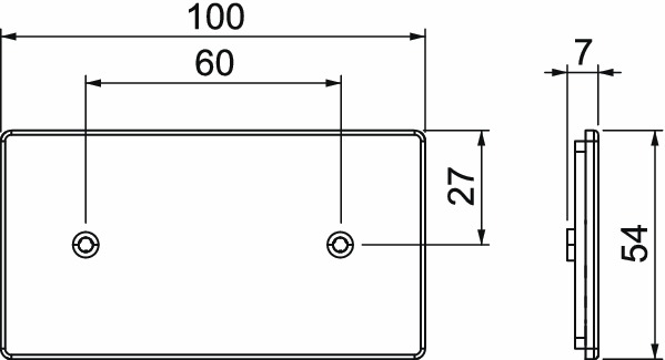 Kabelklemmenabdeckung SL 50x20mm Kst ws RAL9010