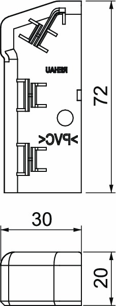 Endstück SL-K 70mm li SL-T rws RAL9010 Mit Teppichleiste