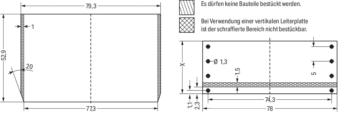 Elektronik-Leergehäuse Serie 786 IP20 112x15x84mm Kst unbeh RAL7042