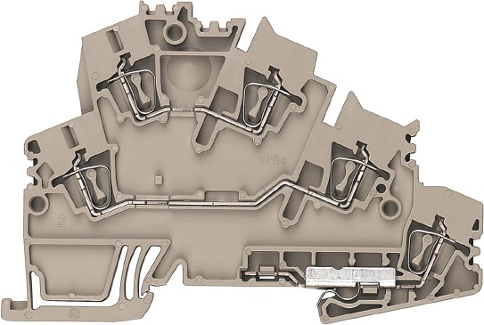 Reihenklemme 0,5-2,5qmm 2Etagen 2kl bg 24A TS35 Hutschiene TH35