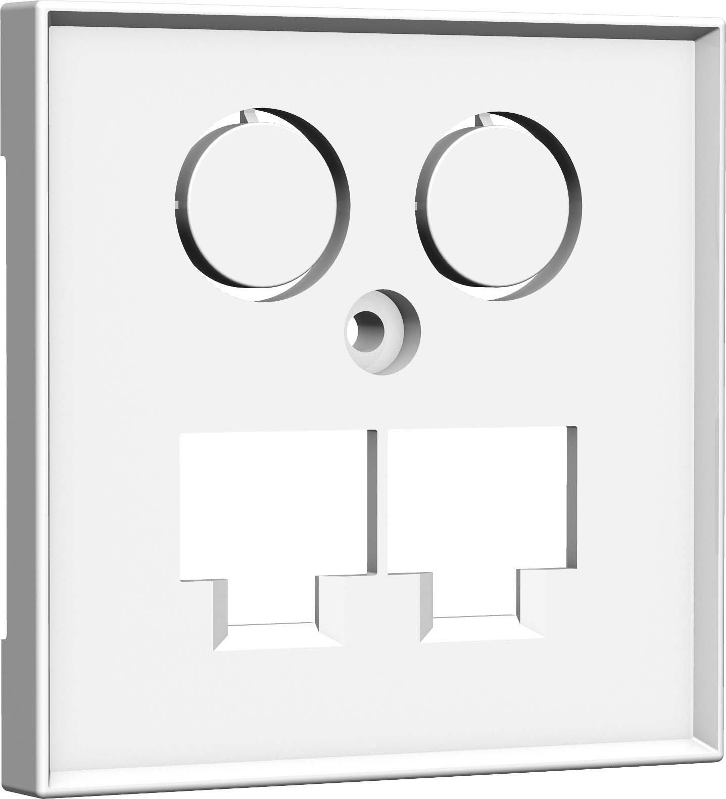 Zentralplatte TV/RJ45 3f rws Schraubbef ohne