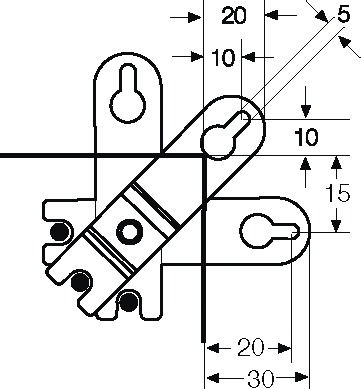 Befestigungsset 30x22x10mm