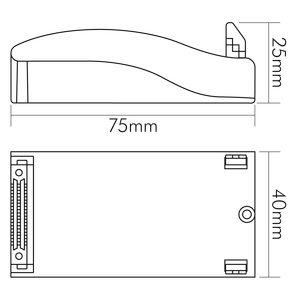 Anschlussbox 230V L-N-PE ws 6x1,5qmm 75mm