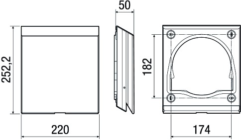 Lüftungsgitter Alu ws 252,2x220mm Entlüft