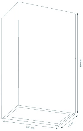 LED-Up/Down Leuchte 12W 3000K 912lm edst Konv IP54 65x100x160mm